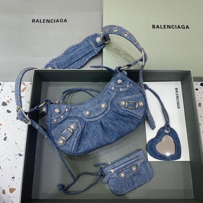 Balenciaga Bags 671309 denim Blue Diamond